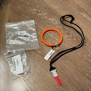 NWT Marc Jacobs bundle jewelry - silicone charm bracelet and lipstick key charm